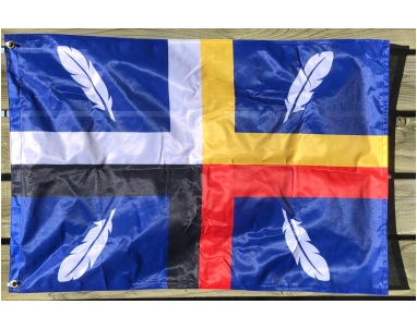 Drapeau 3' x 2' Canadien-Français d'ascendance autochtone du Québec