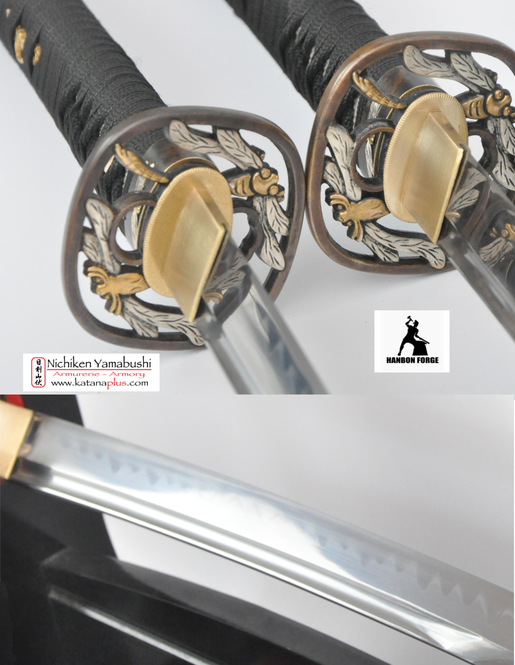 Garde Du Sabre Japonais 5 Lettres Armurerie Nichiken Yamabushi: sabres japonais fonctionnels, katana,  wakizashi, tanto, armes d'auto-défense, couteaux de chasse et couteaux de  lancer | Fiche du produit